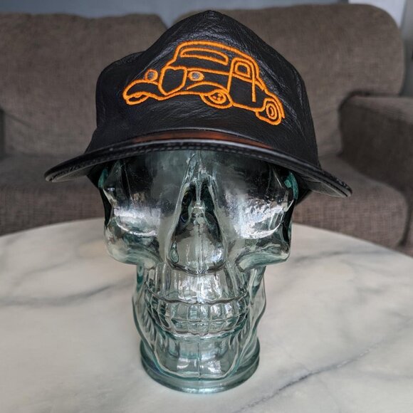 Vintage Leather Hot Rod Hat - Picture 1 of 6
